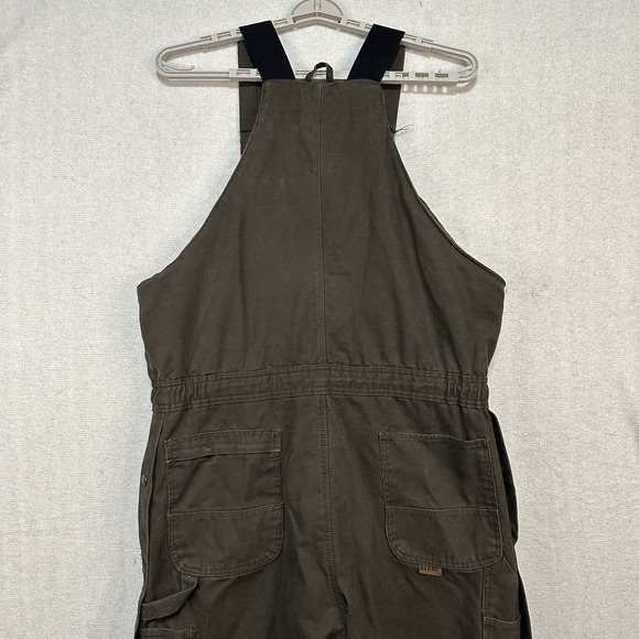 Berne Heartland Insulated Washed Duck Bin Overalls Large Regular Bark - Picture 3 of 16